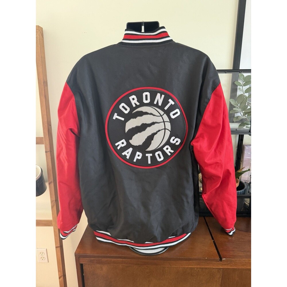 NBA Toronto Raptors Varsity Bomber Jacket Embroidered Giant Logo JHD VTG
